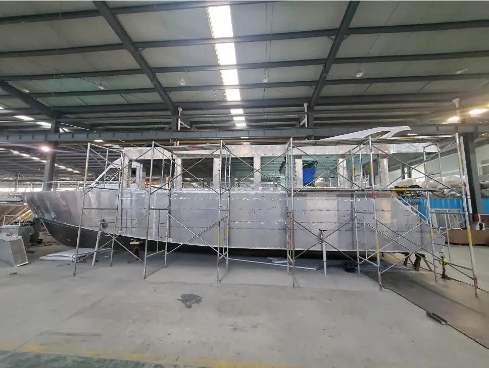 China Factory Quality  Aluminum Welded 60seats Professional marine grade Passenger Boat for sale