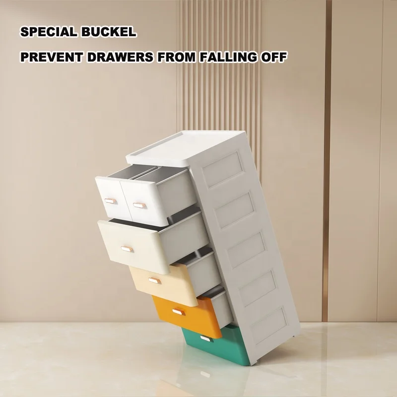 60 CM Household clothes 3/4/5/6/7 layers plastic drawer storage cabinets organizers Colorful Plastic Storage Cabinet