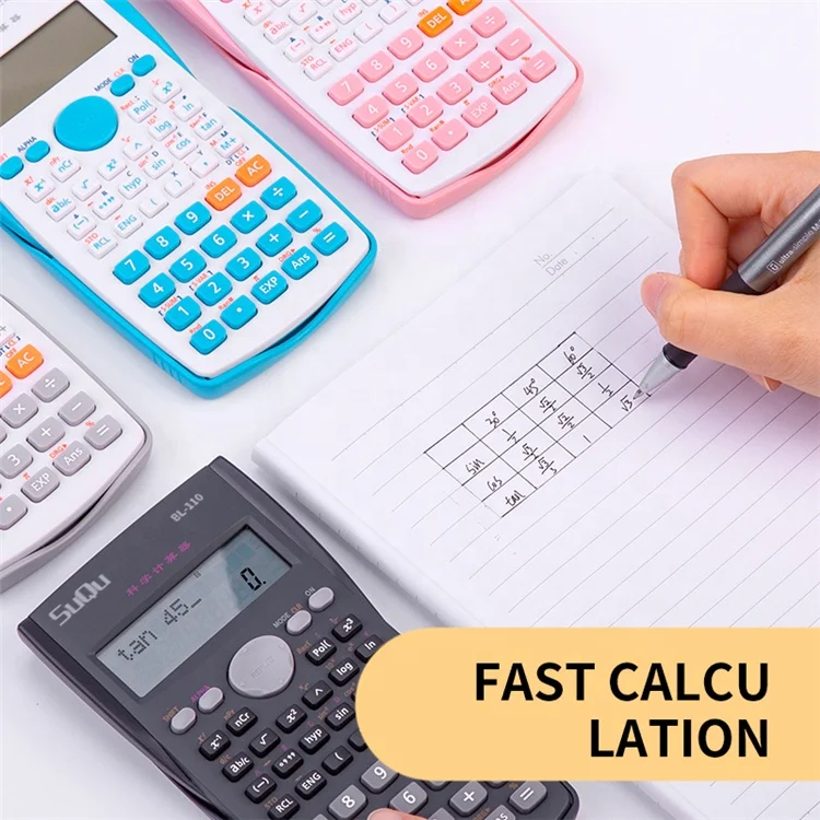 Factory wholesale Calculator Promotional 240 Multi-function Office Financial 82MS Keyboard Desktop 12 Digits Calculator