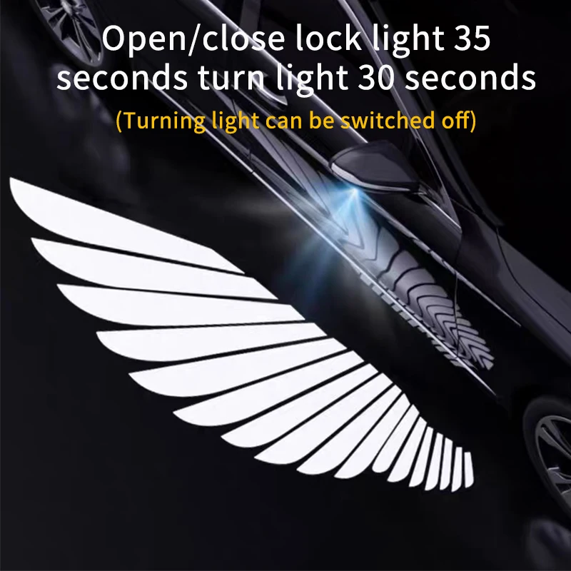 Factory supply car illumination lights LED angel wing car lights rearview mirror angel wing  car accessories