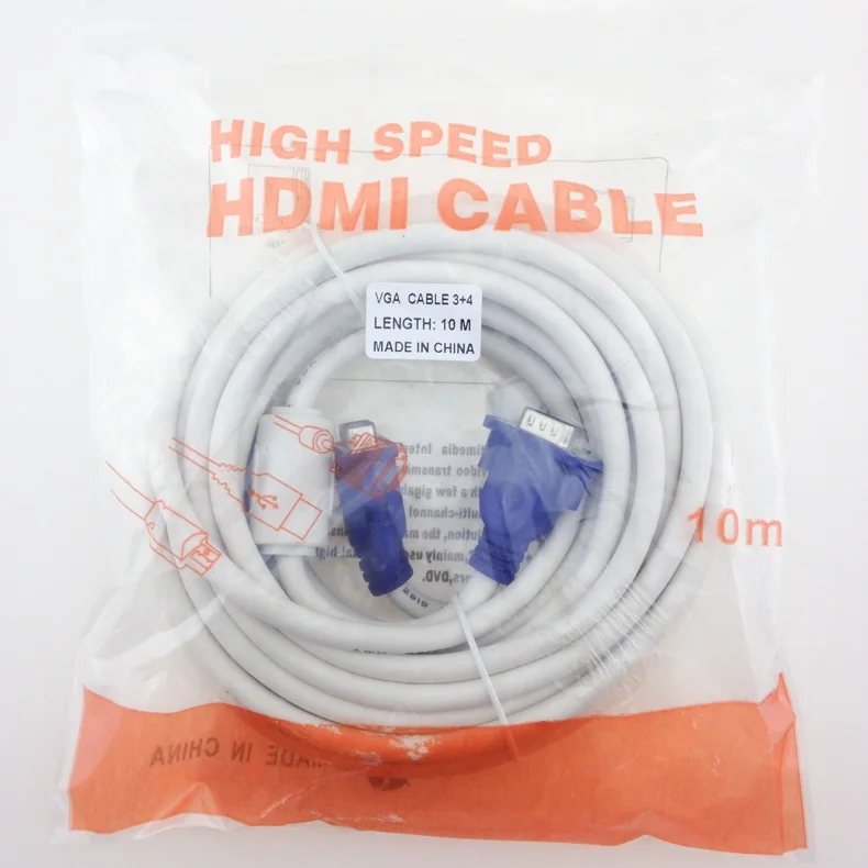 10M  hot selling  male to male vga cable for computer audio video