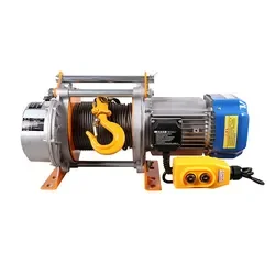 1500kg 2500kg 3000kg wireless remote control wire rope electric trolley hoist 220v/380v electric winch