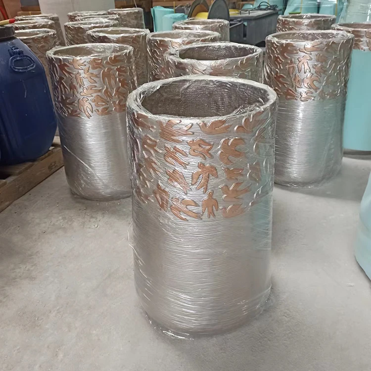 Bird Paradise fiber clay cement planters and flower POTS for planting trees and flowers