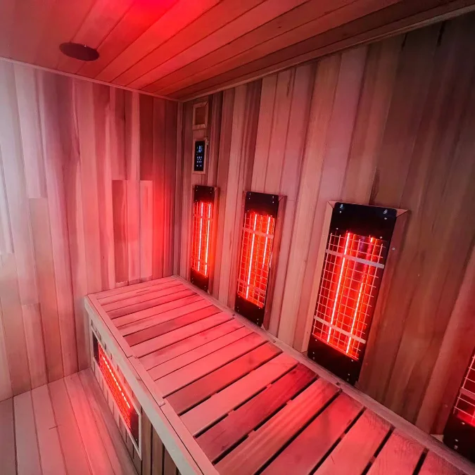 Portable Traditional red cedar Wooden Far Infrared Sauna Cold Plunge Ice Bath For 1-3 People Producer for Sale