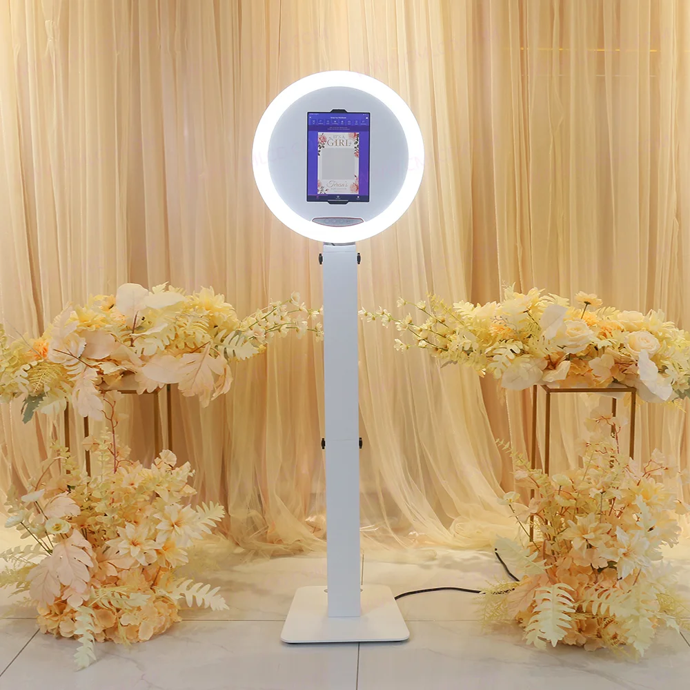 Light aluminum made photo booth portable iPad Air iPad Pro photobooth roaming kiosk handheld photo booth with batteries powered