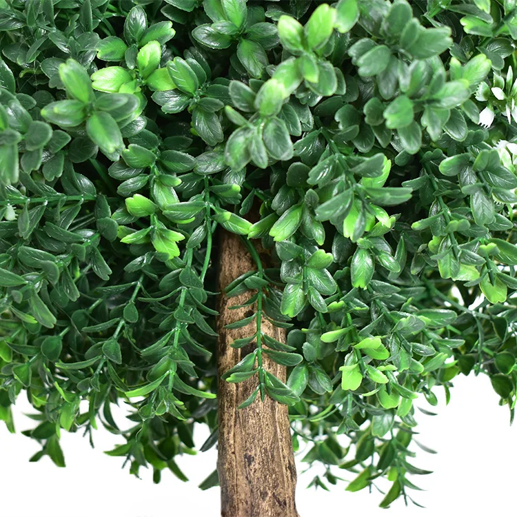 60CM Factory Artificial topiary boxwood ball tree with white flowers for decoration MY1774