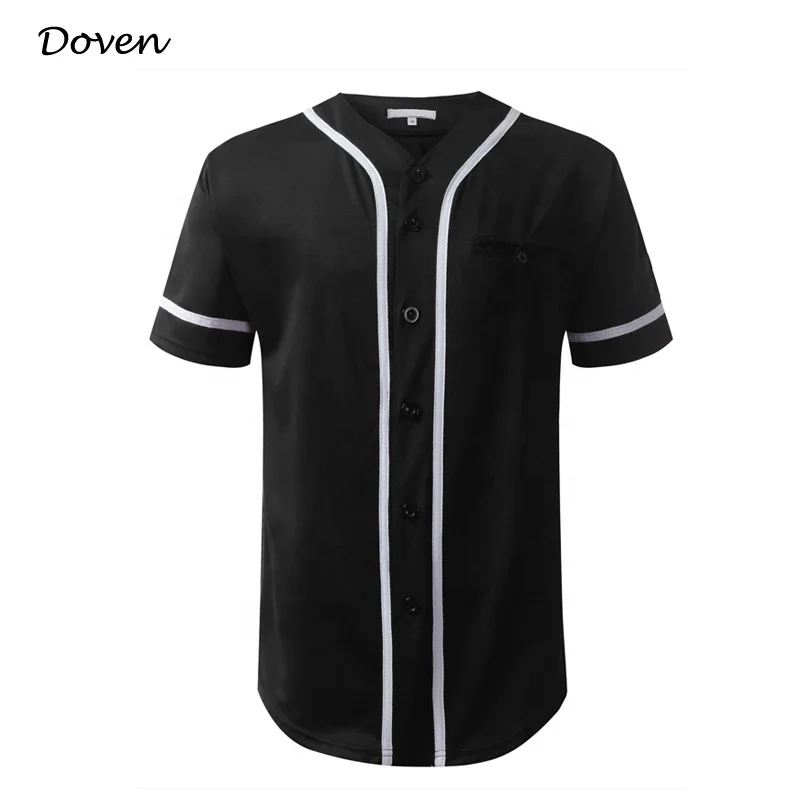 American blank buttoned baseball jersey