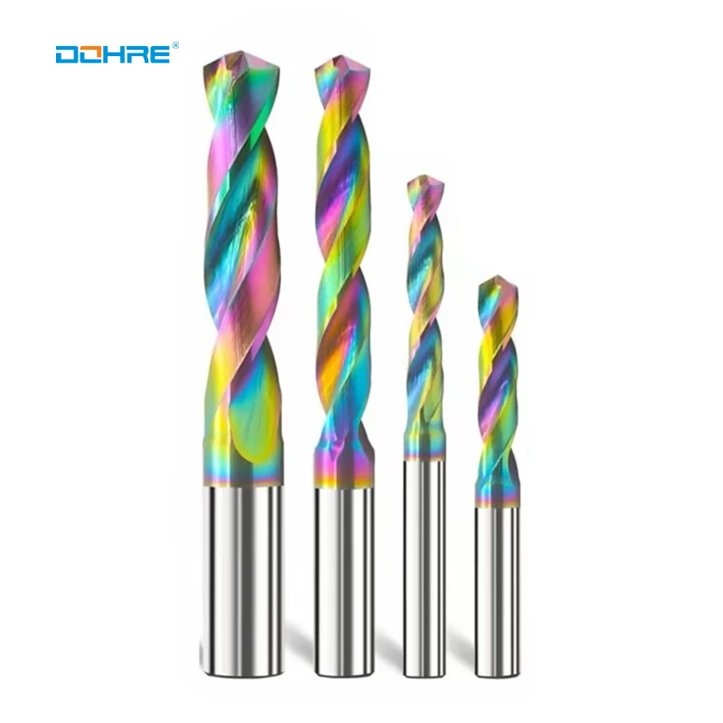 Dohre Cost-effective Solid Carbide Drill Bit 60/90/120 Degree DLC Colorful Coating Spotting Drill Bit For Aluminum