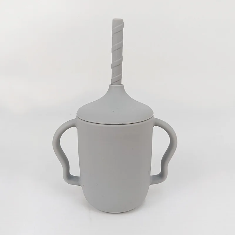 Unique design anti slip and anti drop silicone baby water cup easy to clean no bisphenol silicone cup
