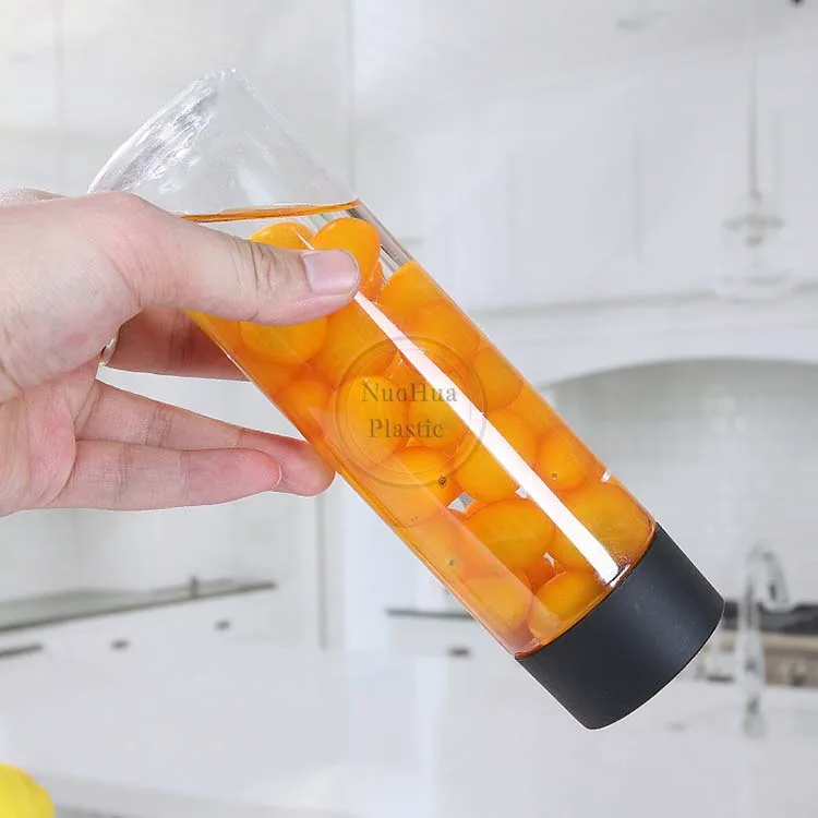 Round Shape Juice bottle 400ml 500ml 600ml Pet Beverage Transparent Plastic Juice Bottle for juice business
