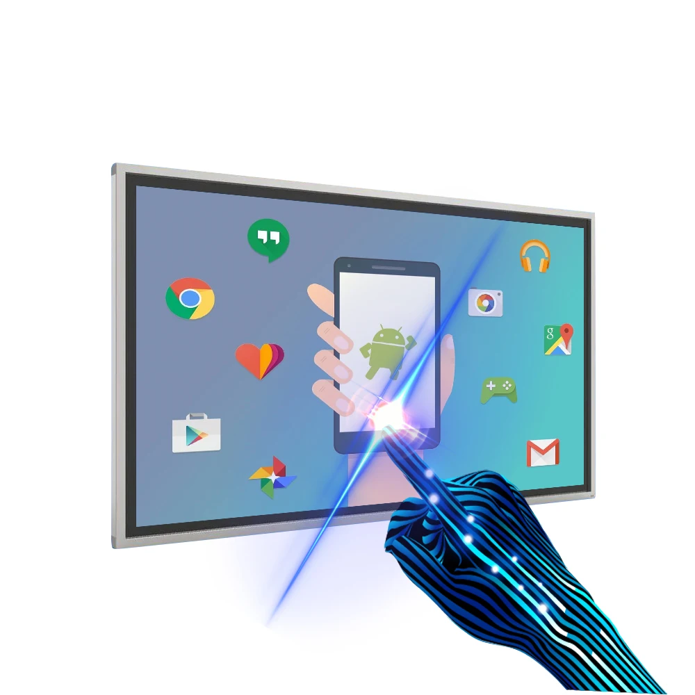 55 inch touch screen wall mounted lcd digital signage android lcd wifi advertising display for supermarket