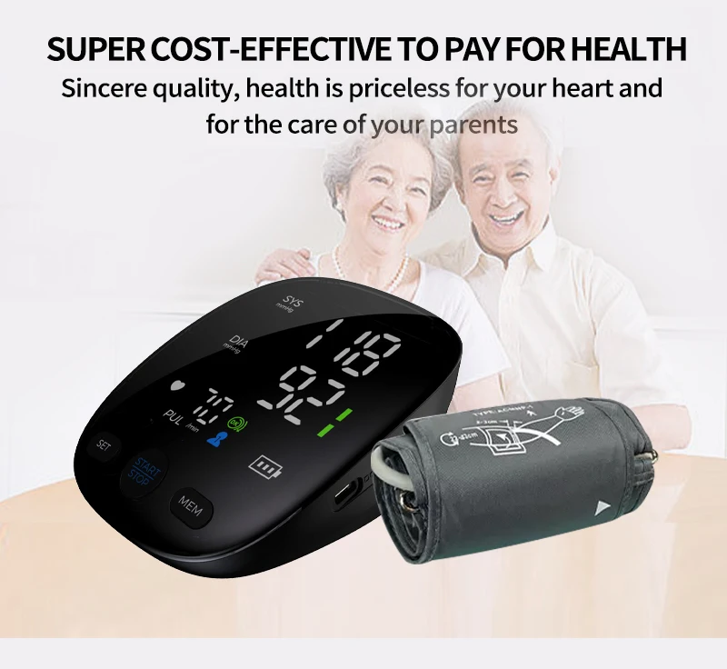 50% Discount Automatic Blood Pressure Machine Large LED Display With Backlight/Arrhythmia/Adjustable Large Cuff 22-42cm