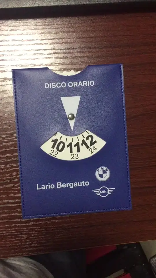 Wholesale Cheap Custom Logo Printed Parking Disc PU Leather Clock Time Display Blue Automatic Parking Disk Parking Meter