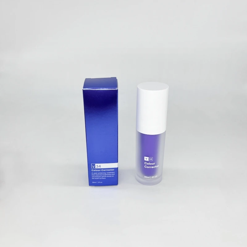 New Arrive Custom Logo 30ml Liquid Toothpaste V34 purple Colour Teeth Whitening Toothpaste