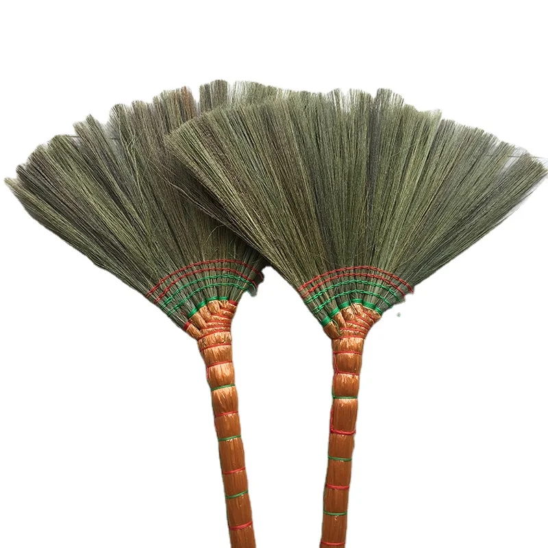 Korea best-selling competitive house cleaning handmade grass broom for sale