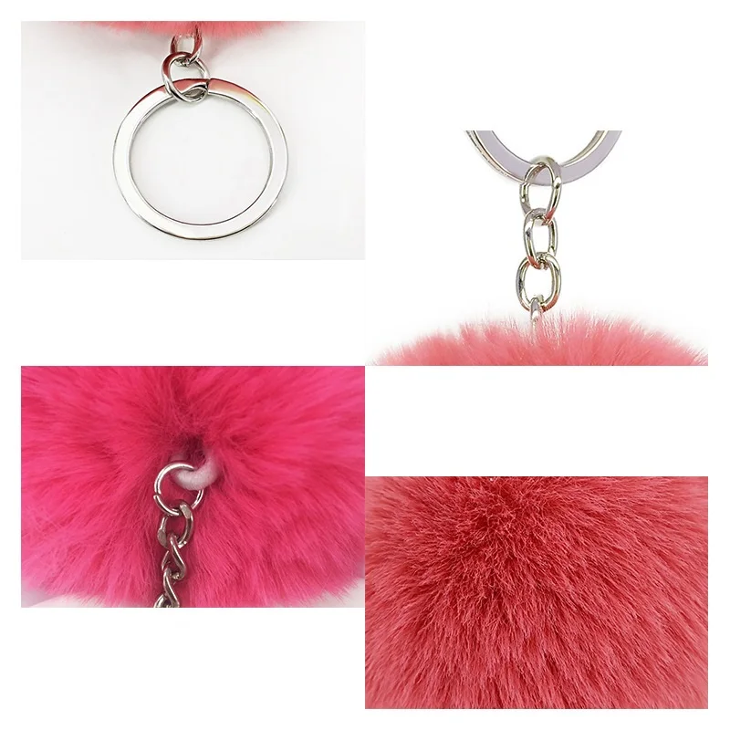 keychain fur pompom