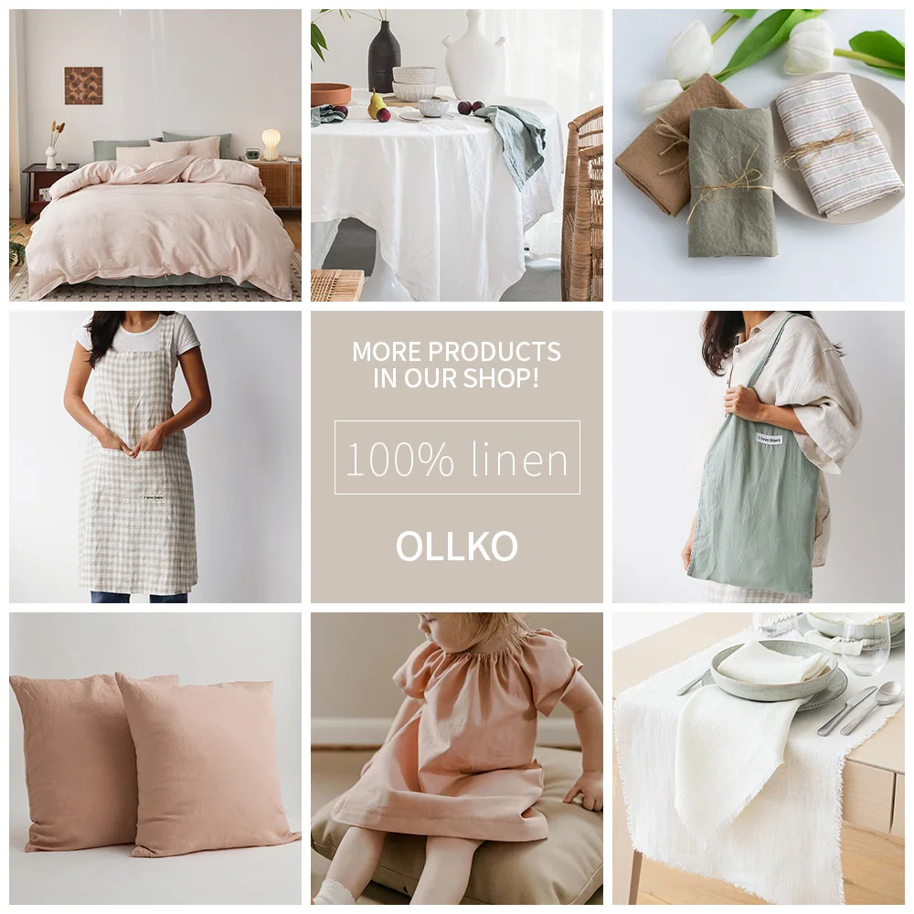 eco solid color hotel stone washed 50*70cm custom printed 100% french linen embroidered logo tea towel set