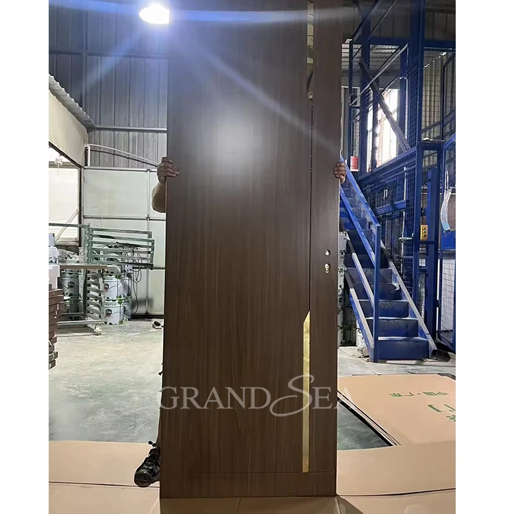 Factory Cheap Residential Entrance Simple Eco-Friendly Bedroom Wooden Door Bathroom Waterproof