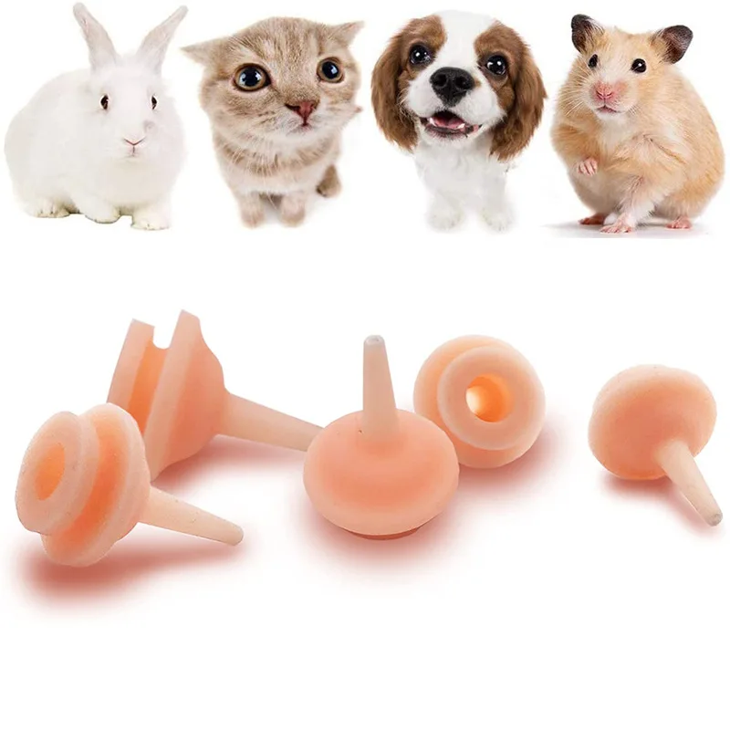 Pet Feeding Nipple for baby Kitten, Puppy and Hamsters Silicone Feeding Pacifier for Pets two Different Sizes No Syringe