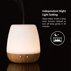 Soicare 180ml home ultrasonic bamboo glass cover air humidifier aroma diffuser