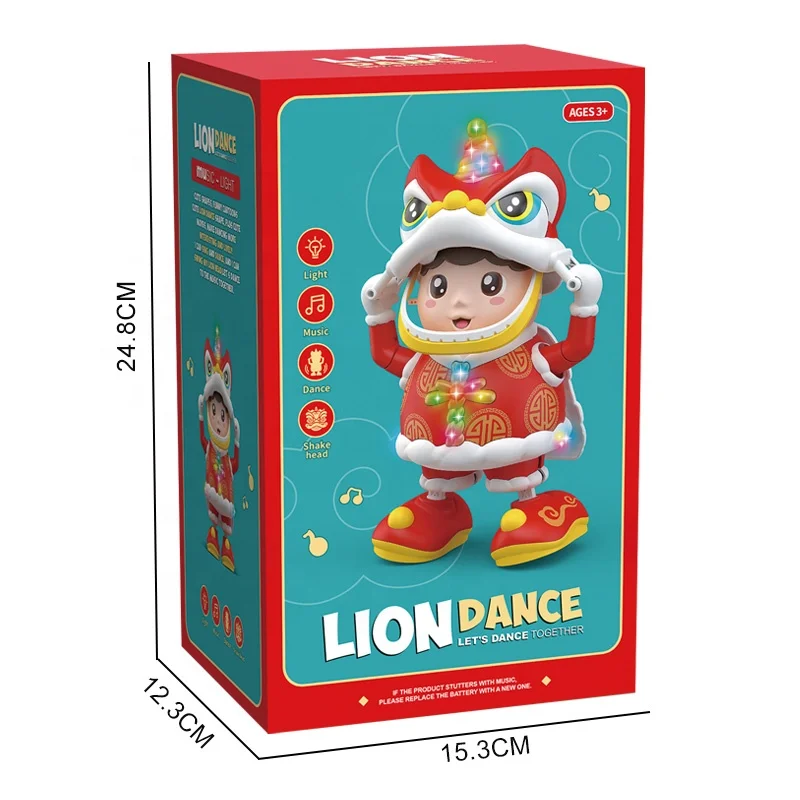 Chinese lion dancing toy cute lion kids musical toy New Year gift