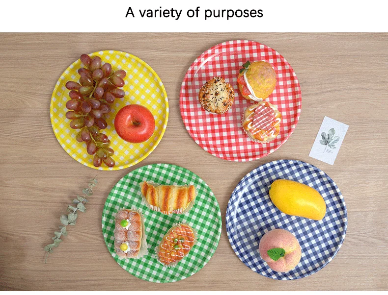 Custom Plastic Plate Full Printing Cutlery Plate/Dishes
