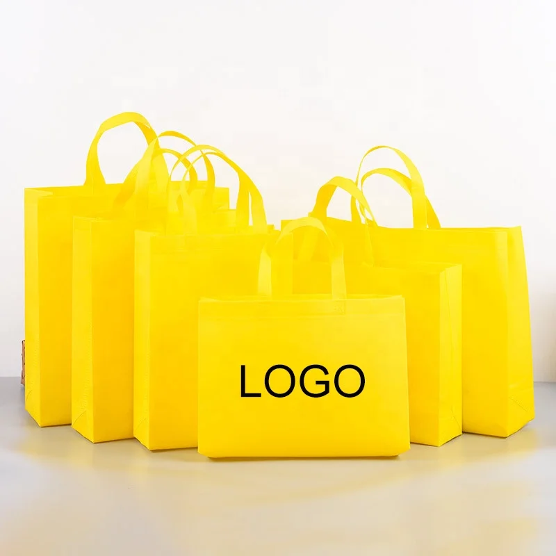 Wholesale eco friendly Cheap Reusable Tote Bags Travel Non-woven Fabric Gift Reusable Shopping Grocery Bags with logo