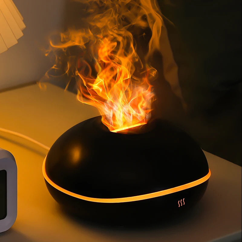 Air Humidifier Oil Fire Aroma Diffusers Flame Diffuser Humidifier Ultrasonic Usb Flame Humidifier Essential