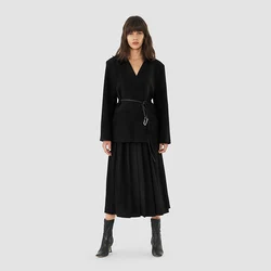 FROM ATTITUDE Wholesale OEM Femenin Business New Design Avocado Green V Neck Formal Elegant Women Office OL Commuter Blazer