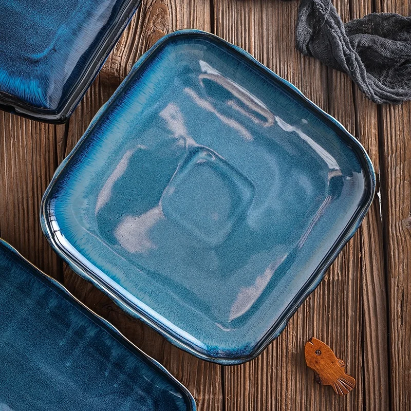
Manufacturer Rustic Multiple Style Trend in 2020 Tableware Artistic Handmade plates Hotel Restaurant Ceramic Dinner Plate 