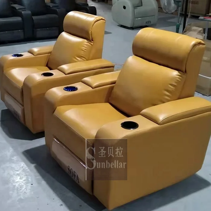 hot selling 2022 new home furniture living room sofa leather recliner single sofa chair home cinema sofa