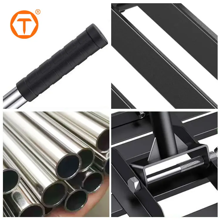 Heavy duty garden stainless steel head adjustable lawn leveler rake tool soil lawn leveling rake for garden yard