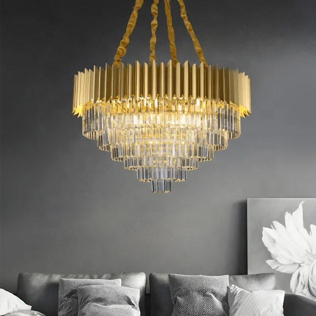 Customization Large 128W Luxury Decoration Lobby Chandelier LED Hotel Modern Ceiling Pendants Crystal Chandelier