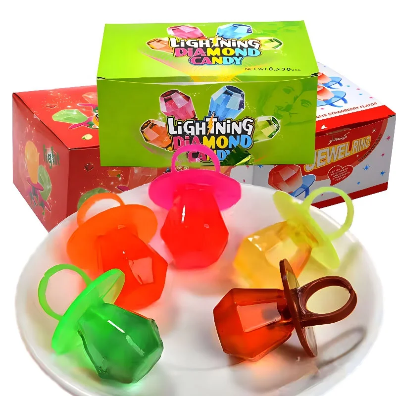 Hot Selling Halal Ring Toy Sweets Diamond Ring Pop Hard Lollipop Candy For Kids