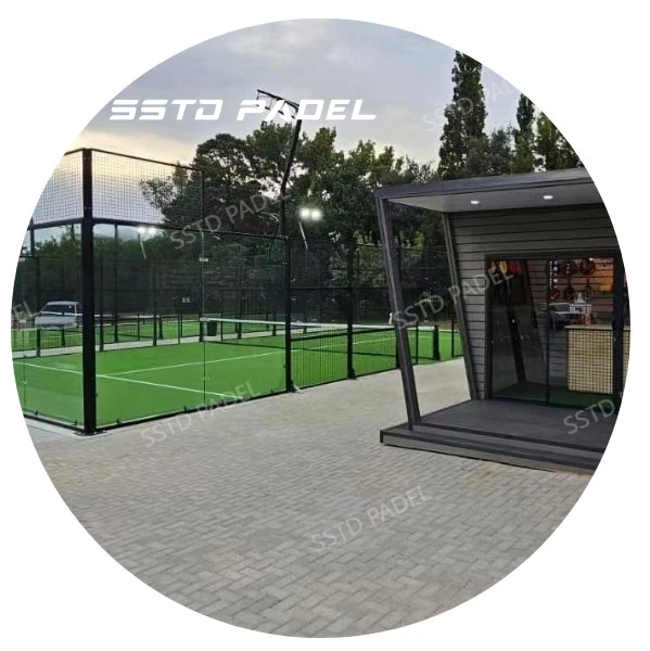 Hot sale 10x20m professional classic artificial grass carpet padel court outdoor paddle court