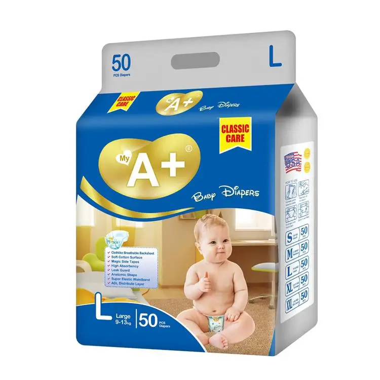 AAAA Quality High Absorbent Super Dry Disposable Baby Diapers Nappies With Competitive Price