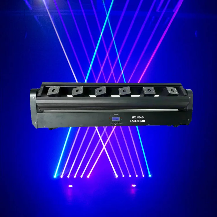 6 eyes beam moving head rgb laser bar for music bar laser