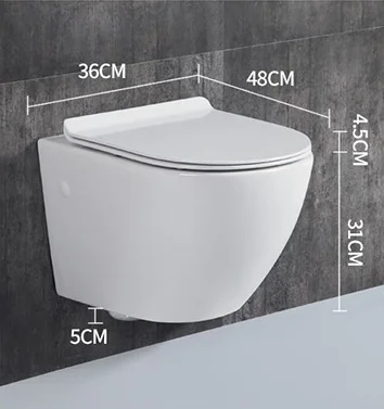Wholesale Sanitary Ware Wall-hung Toilet WC Bathroom Toilet With Concealed Tank