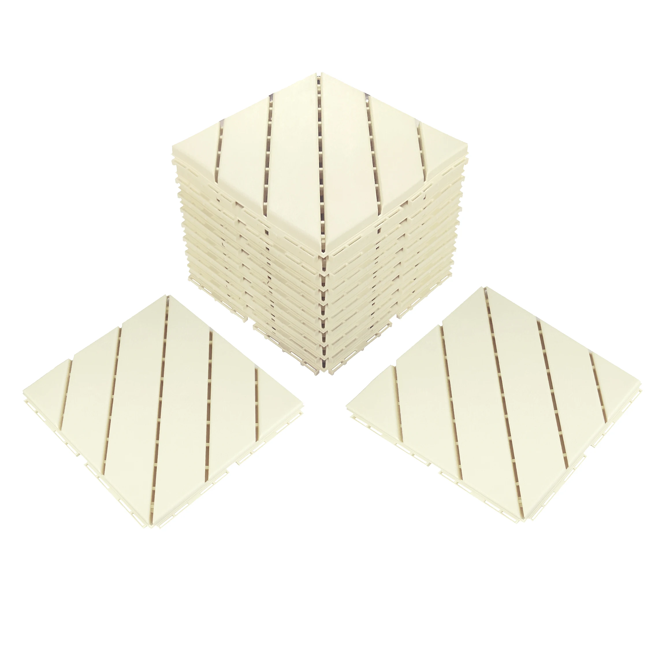 Hot selling interlocking plastic decking lumber Vietnam engineered terrace flooring