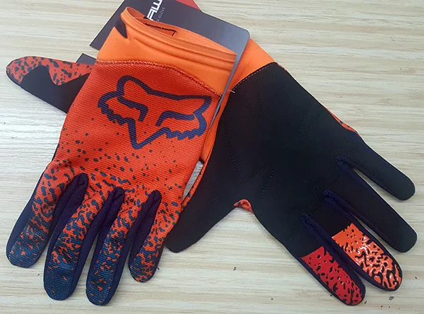 Breathable Blue Full Finger Motorcycle Gloves  Professional Mountain Bike Racing MTB Cycling Gloves