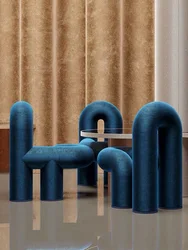 Designer fiberglass reinforced plastic special-shaped leisure chair creative bending unique shape leisure dining chair