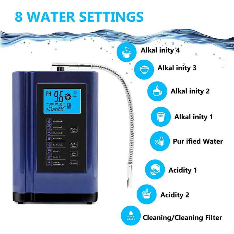 Household new upgrade stainless steel drink water filter alkaline water purifier machine