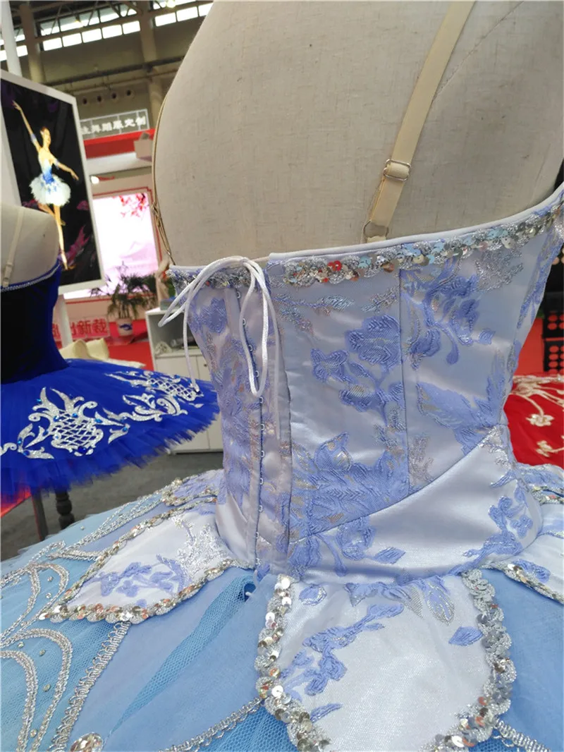 New Coming High Quality Women Adult Kids Girls Performance Wear Lt. blue Tutu Ballet Professional