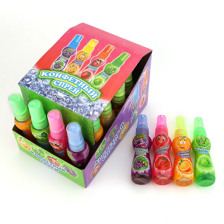 Colourful fruit flavors mini sour spray liquid candy
