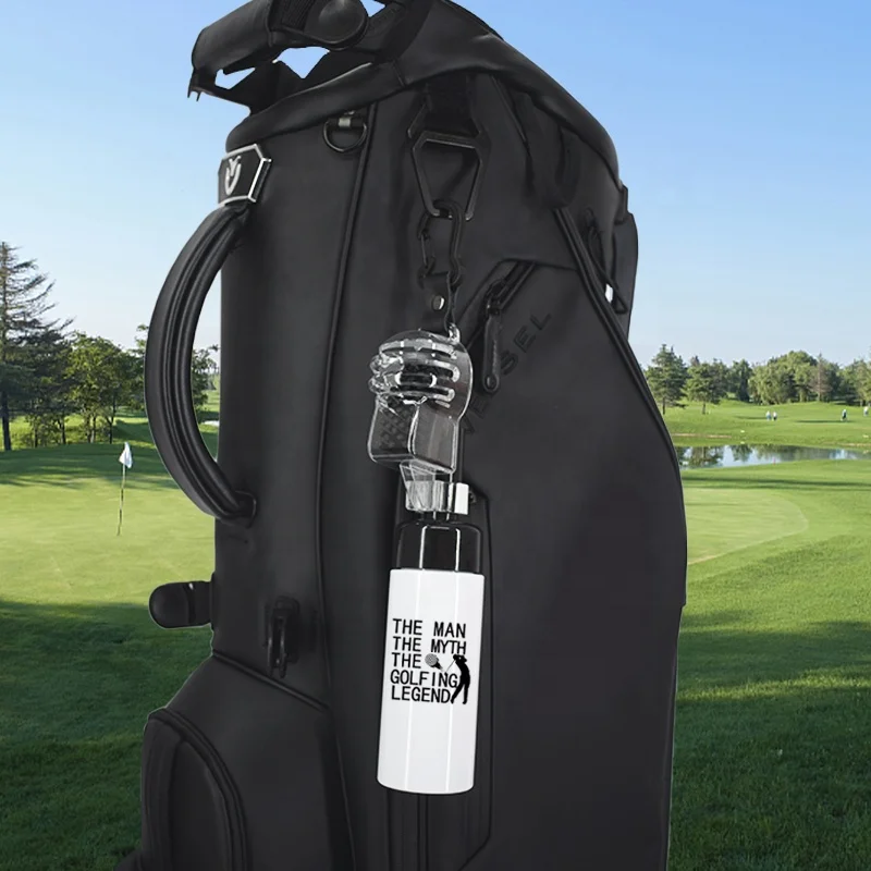 Customize cleaner Tool Accessories Black Plastic Golf Club Cleaning Brush With Water Spray Bottle Water Storage