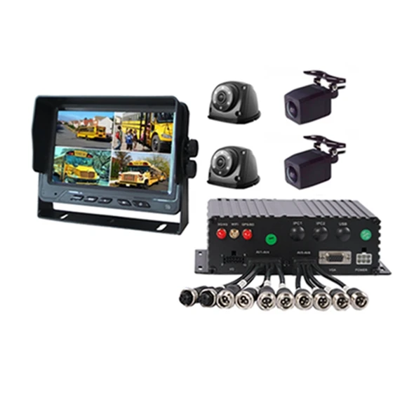 High Quality 4 channel 1080P school bus mobile dvr 4g mdvr 4ch with GPS 3G Wifi RJ45 ADAS APC optional
