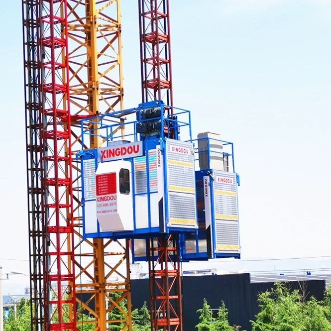 GJJ ZOOMLION профессиональная двойная клетка строительная Таль строительный пассажирский подъемник
