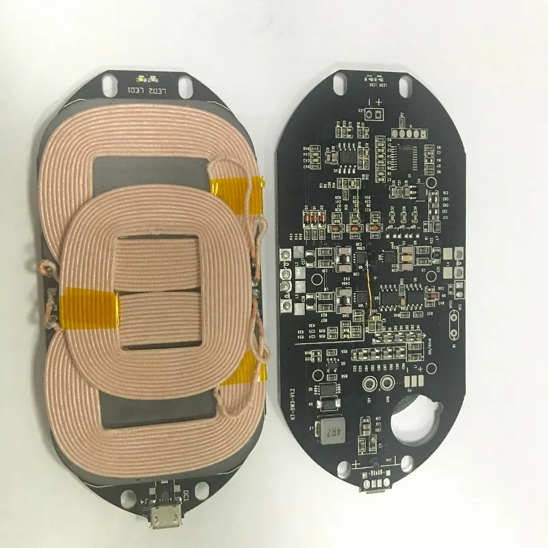 3 катушки Qi Беспроводное зарядное устройство Micro USB портативная катушка «сделай сам» Аксессуары для беспроводной зарядки PCBA печатная плата