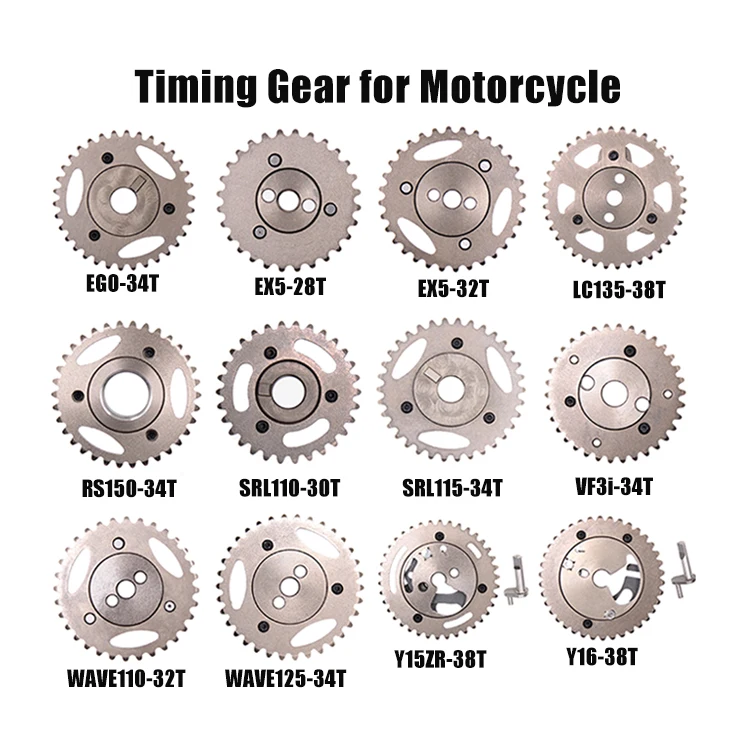 30T 32T 34T 38T Modified Adjustable Racing Camshaft Crankshaft Cam Gear Sprocket Motorcycle Timing Gear For Yamaha Sym Honda
