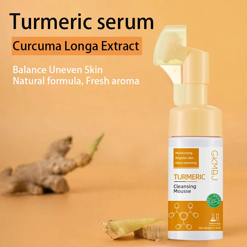 eco-friendly microbial ferment skin care,natural dark spot removal,acne pimple face wash kojic acid turmeric facial gel cleanser